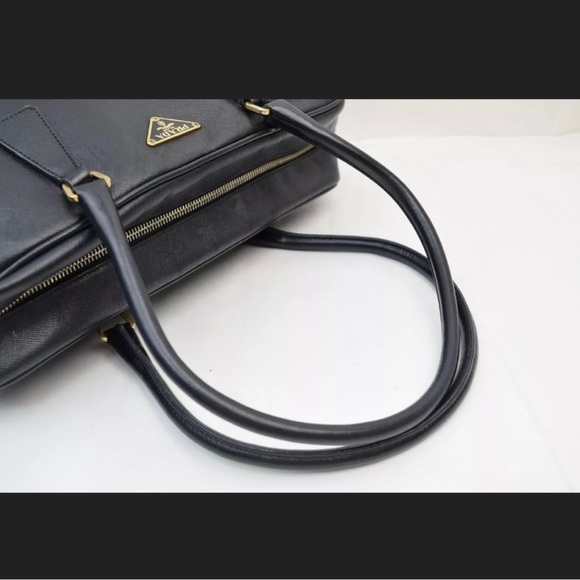 Prada Bags Vintage Prada Black Leather Shoulder Bag Poshmark